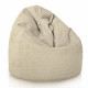 Beige clair pouf poire bouclé