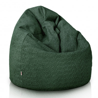 Vert foncé pouf poire bouclé