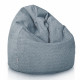 Bleue pouf poire bouclé