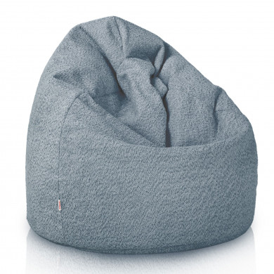 Bleue pouf poire bouclé