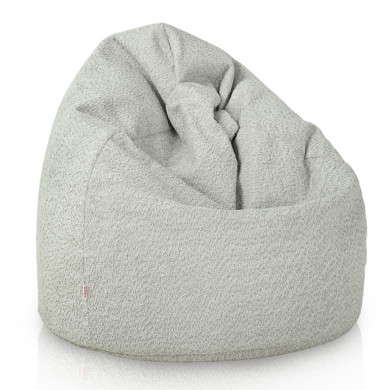 Gris clair pouf poire bouclé