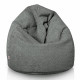 Gris pouf poire enfants bouclé