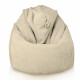 Beige clair géant pouf poire xxl bouclé boucle