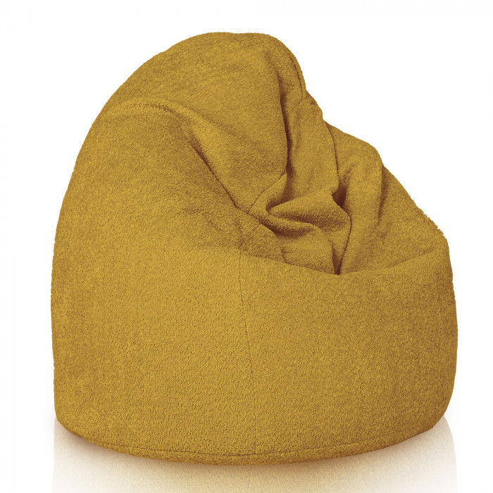 Moutarde géant pouf poire XXL bouclé