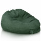 Vert foncé géant pouf poire XXL bouclé