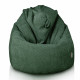 Vert foncé géant pouf poire XXL bouclé