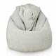 Gris clair géant pouf poire XXL bouclé