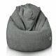 Gris géant pouf poire XXL bouclé