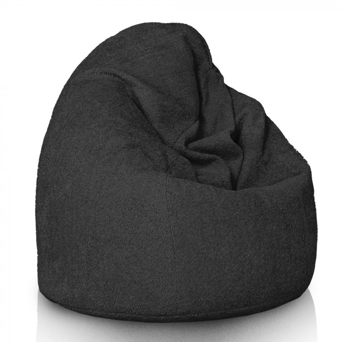 Noire géant pouf poire XXL bouclé