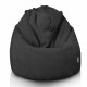 Noire géant pouf poire XXL bouclé