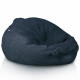 Bleu marine pouf poire XL bouclé