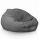 Gris pouf poire XL bouclé