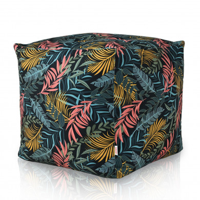 Feuilles colorées Pouf Cube
