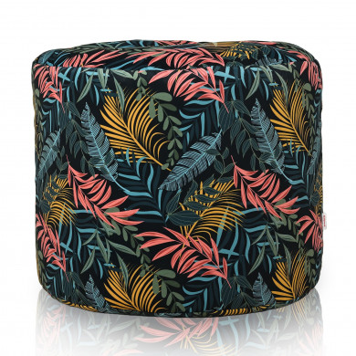 Feuilles colorées Pouf Cylindre Intérieure