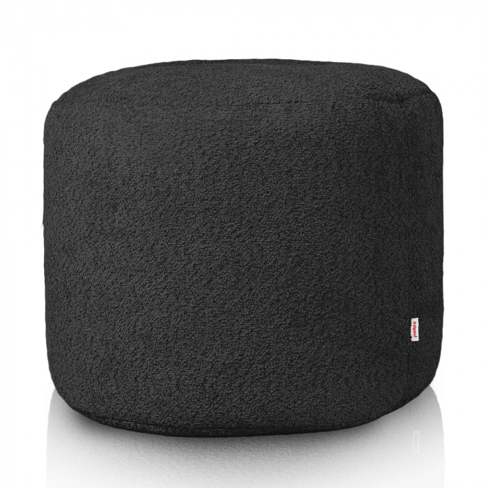 Pouf boucle cilindro noir