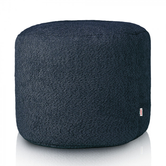 Pouf boucle cilindro bleu foncé