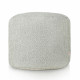 Pouf boucle cilindro gris claro