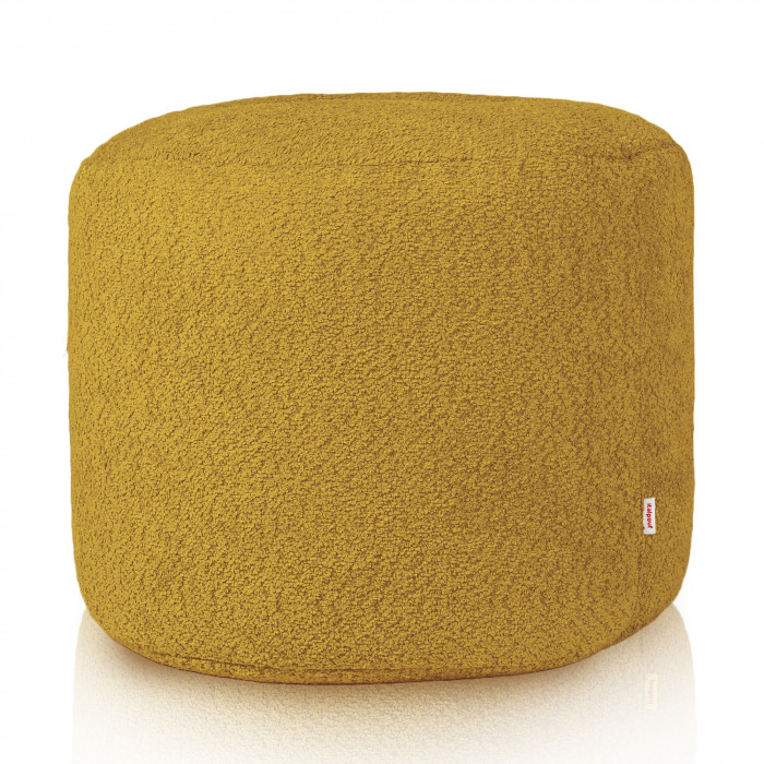 Pouf boucle cilindro Mostaza