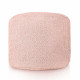 Pouf boucle cilindro rose poudré