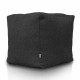 noir Pouf Cube Boucle