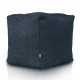 bleu foncé Pouf Cube Boucle