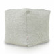 gris clair Pouf Cube Boucle