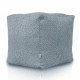 bleu Pouf Cube Boucle