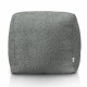 Gris pouf cube boucle