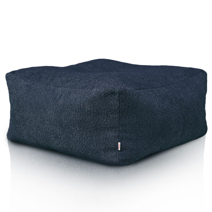 Bleu marine pouf table florence boucle