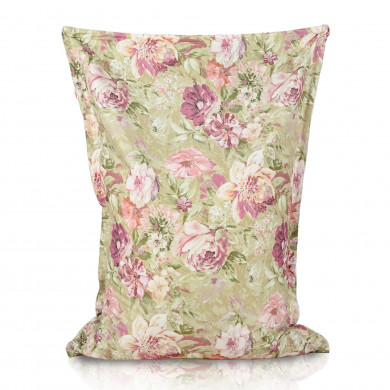 Fleurs pastels pouf poire coussin