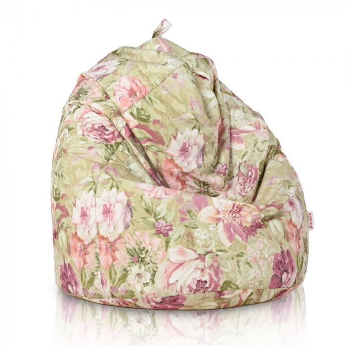 Fleurs pastels pouf poire