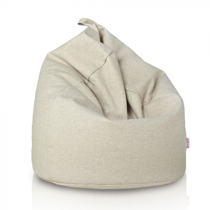 Beige laine pouf poire