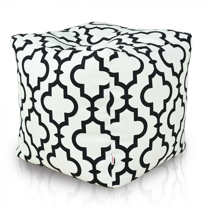 Blanc maroc pouf cube