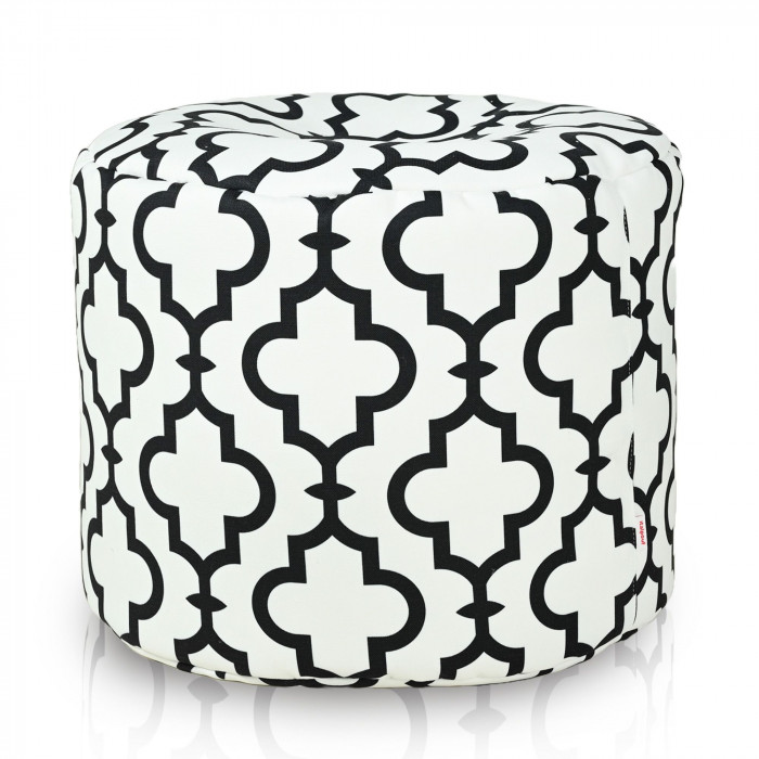 Blanc maroc pouf cylindre intérieure