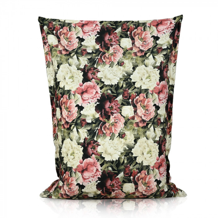 Pivoines pouf poire coussin 