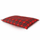 Treillis rouge pouf poire coussin 