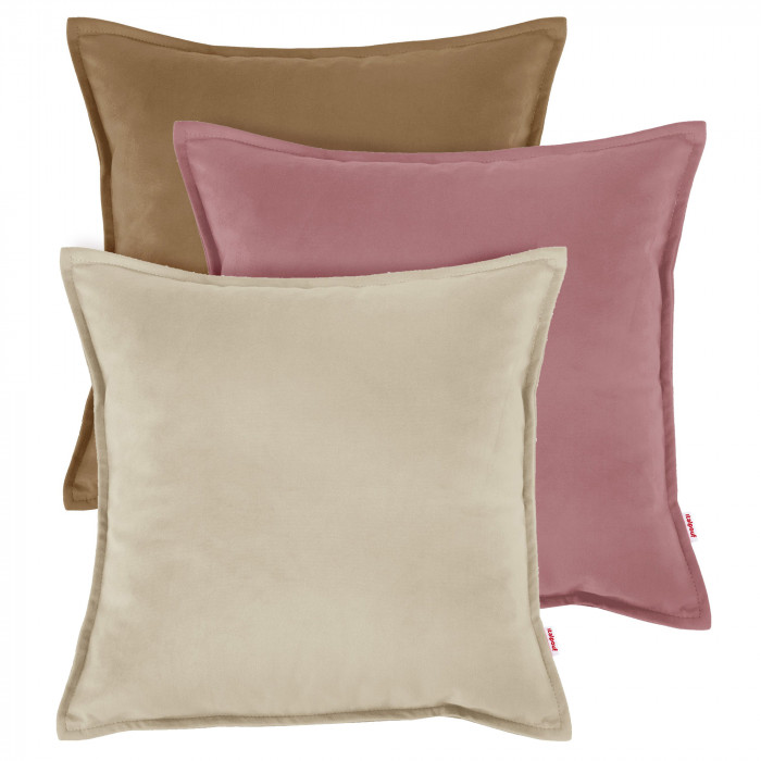 Ensemble de coussins de chambre beige et rose