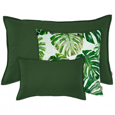 Ensemble d'oreillers Jungle vert foncé