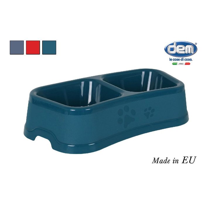 Gamelle double 33x18x7.5cm pour chien