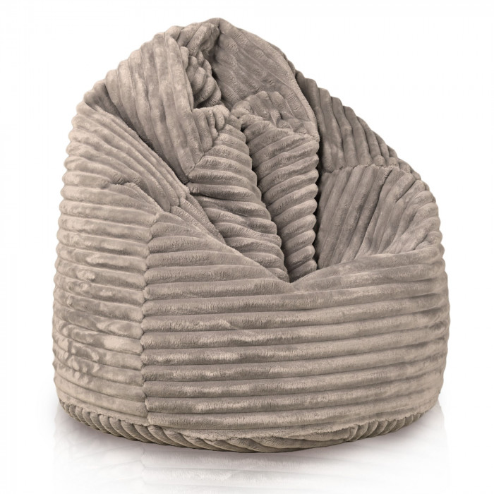 Beige pouf poire enfants stripe