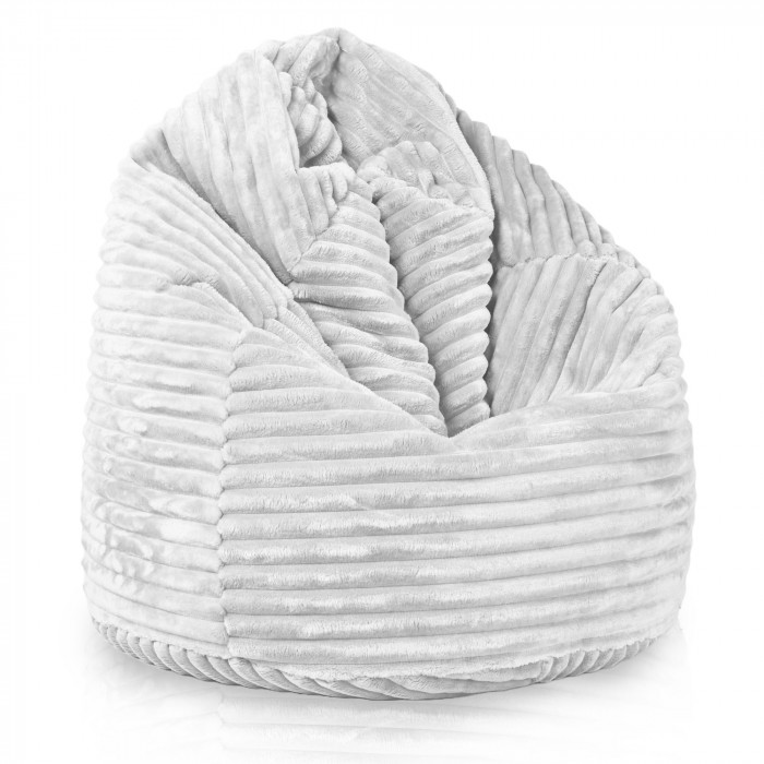 Blanc pouf poire enfants stripe