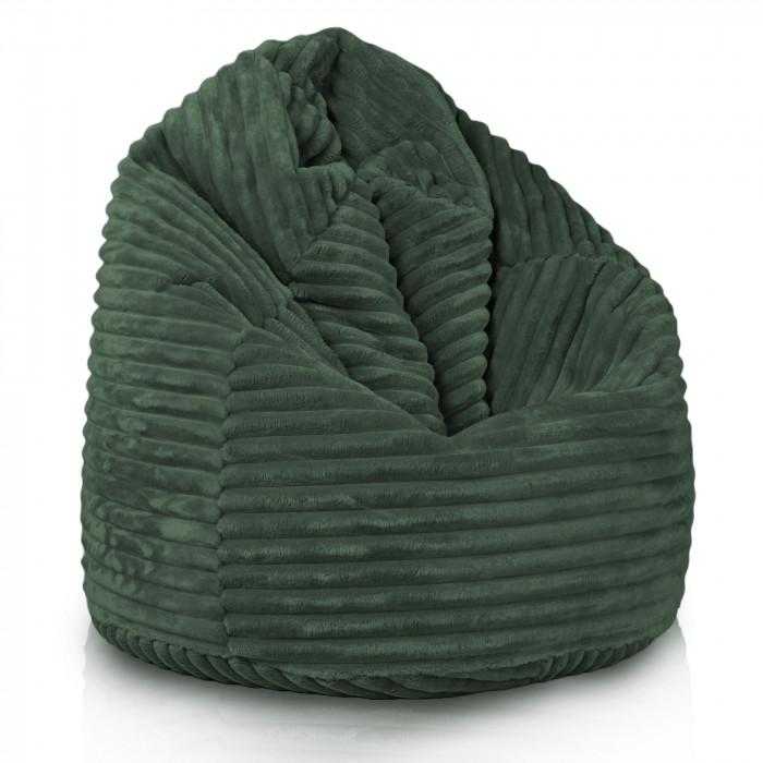 Vert foncé pouf poire enfants stripe