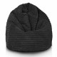 Noir pouf poire enfants stripe