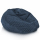 Bleu marine pouf poire enfants stripe