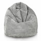 Gris clair pouf poire enfants stripe