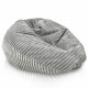 Gris clair pouf poire enfants stripe