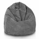 Gris pouf poire enfants stripe