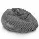 Gris pouf poire enfants stripe