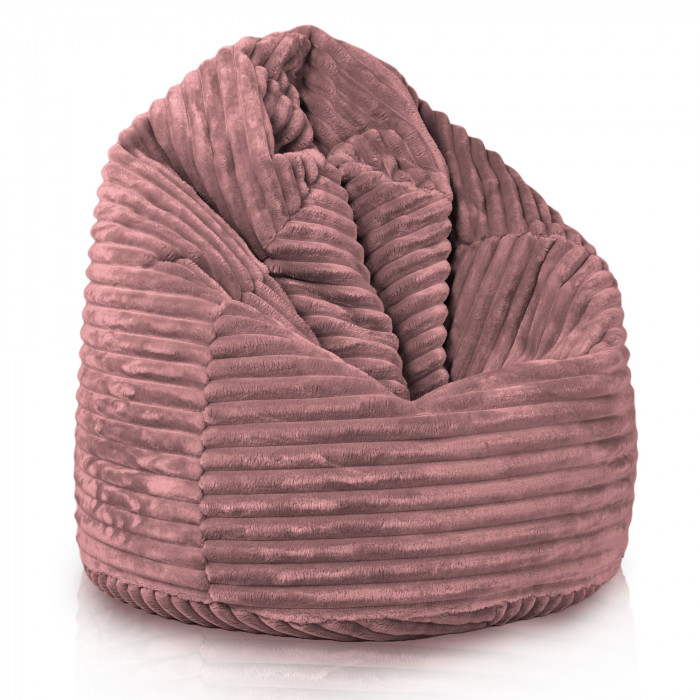 Rose délavé pouf poire enfants stripe