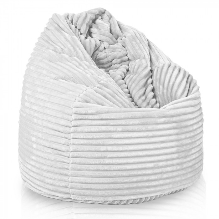 Blanc pouf poire xl stripe